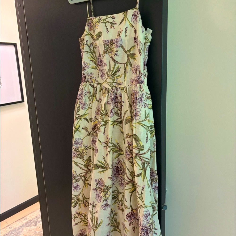 H&M 100% Cotton Floral Midi Dress